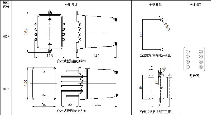 DS-110、120系列時(shí)間繼電器尺寸圖